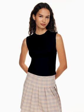 Little Ribbed Tank | Aritzia | XS | Black